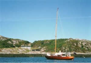 At anchor in Arcaseid Mhor