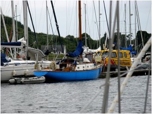 Scherzo lying in Dunstaffnage Marina