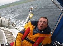 Steve enjoying the beat down the west Kyle