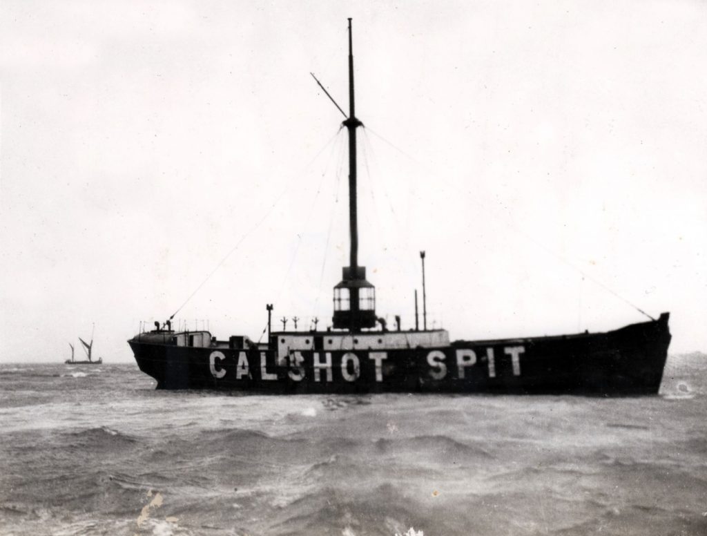 On her last station Calshot Spit, Southampton water just prior to her decommissioning circa 1952. Note the whaleback confirming this is LV 50.